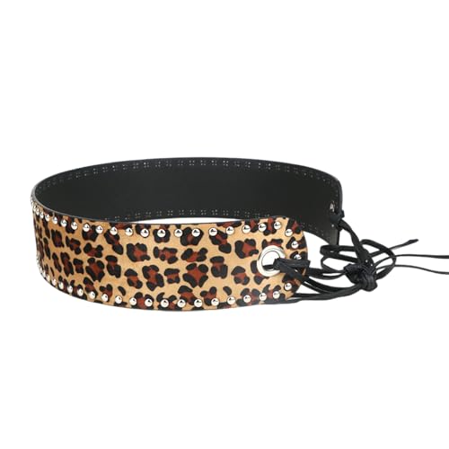 Popular Belt For Women Lace Up PU Leather Belt Punk Rivet Studded Waistband For Dress Sweater Cool Girl Waist Decoration4
