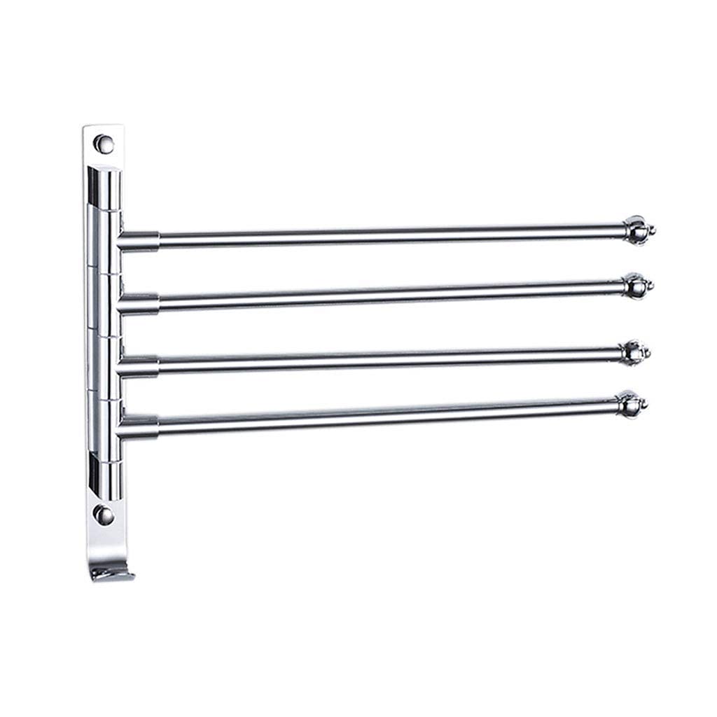 Porte-serviettes en acier inoxydable rotatif style étagère de rail d'hôtel