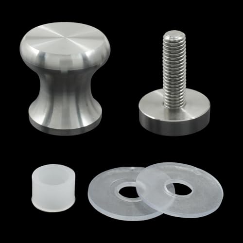 Image of 2 Pack Shower Glass Door Handle, Stainless Steel Shower Doors Knob One Sided Pull Hardware for Bathroom Glass Doors (Brushed Nickel-Round Edge)