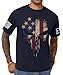 KESIHAN American Flag Skull Punisher Shirt Short Sleeve Men's Patriotic Graphic T-Shirt