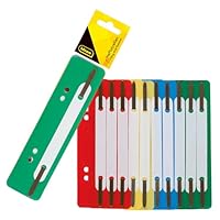 Idena 300411 - Heftstreifen, 10 Stück, in 4 Farben, aus Kunststoff
