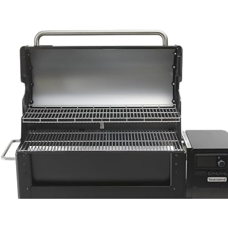 Weber SearwoodTM XL 600 Wood Pellet Smoker Grill, 36 inches WiFi & BluetoothEnabled Outdoor Grill for Smoking, Searing, Rapid React PID & Cooking up to 600F, Black