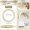 Catephe 10Pcs Wooden Rings for Craft, 4inch/100mm Unfinished Wood Rings, Wooden Rings for Macrame Craft, Pendant Connectors, DIY Craft Supplies #1
