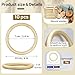 Catephe 4inch/100mm Wooden Rings for Craft, 10Pcs Unfinished Wood Rings, Wooden Rings for Macrame Craft, Pendant Connectors, DIY Craft Supplies