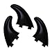 Rokia R G5 FCS Fins with Fin Key and Screws 3 PCS Replacement Plastic Surfboard Fins for Surfing