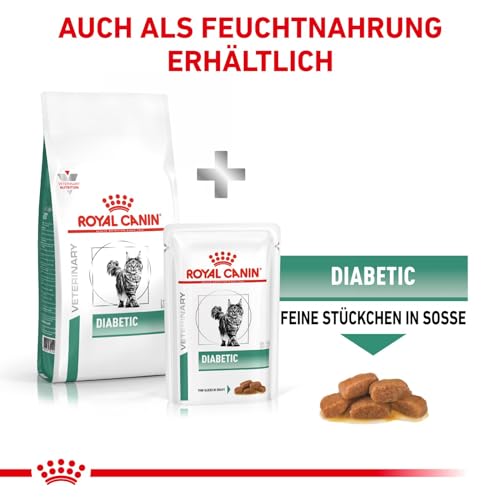 ROYAL CANIN Veterinary DIABETIC | 1,5 kg | Diät-Alleinfuttermittel für Katzen | Zur Regulierung der Glucose Versorgung | Mit einem niedrigen Mono-und Disaccharid Gehalt