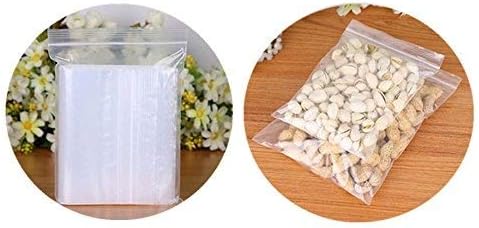 mysunny Resealable Clear Plastic Bag Thickening and Durable Kitchen Storage, Jewellery Package, Clothes Sealed 17X25cm Sealed Bag