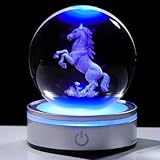 Kertari K9 クリスタル ボール 馬 グッズ 3D スノードーム 誕生日プレゼント 男性 女の子 女性 人気【正規品】かわいい 雑貨 インテリア オシャレ 置物 癒しグッズ 水晶玉 LEDライトベース 間接照明 雰囲気作り 飾り 結婚記念日 クリスマス 母の日 バレンタイン 卒業 プレゼント 彼女 彼氏 妻 友達 ギフト