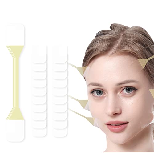 Fita de lifting facial Adesivos de lifting facial, fitas invisíveis de remendo de linha em V, fitas