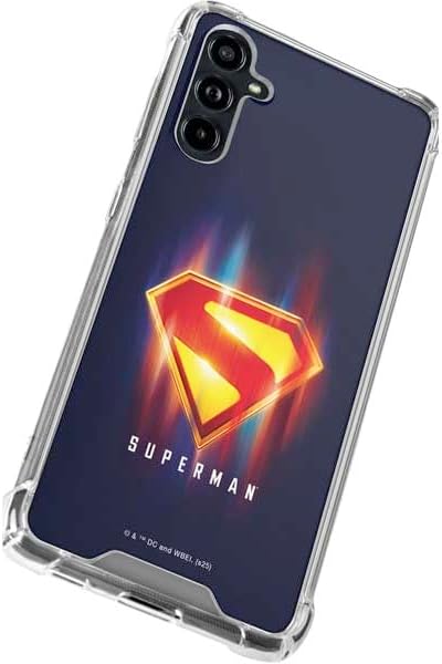 Skinit Clear Phone Case Compatible with Galaxy A54 5G - Officially Licensed Superman 2025 Energy Shield Neon Emblem Design