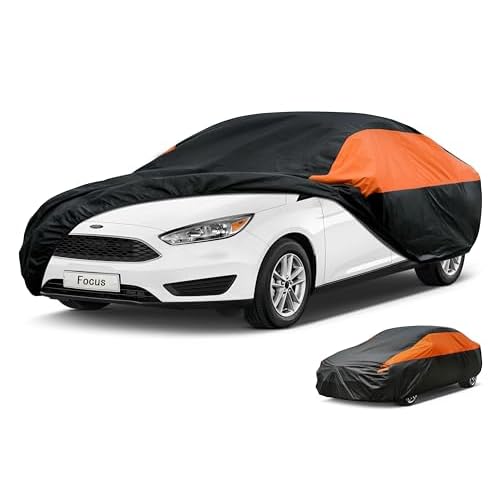 Ford Car Cover Custom Fit Ford Focus Waterproof All Weather for Automobiles, Lightweight Full Exterior Cover Outdoor Sun UV Rain Dust Snow Wind Protection. 02 Ford 02 Ford Focus