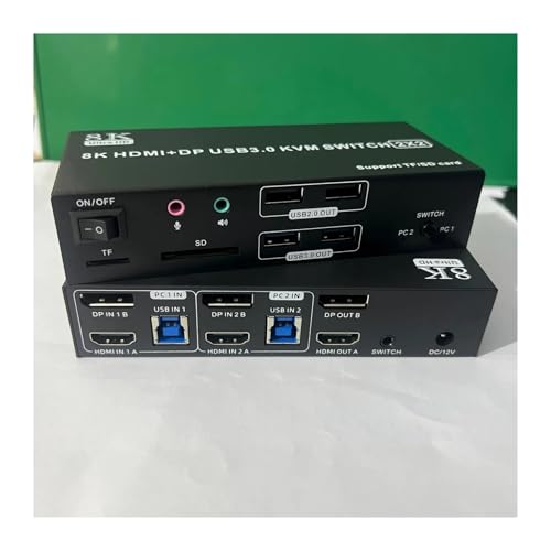 Conmutador KVM para organizar su escritorio con doble pantalla y lectura directa de tarjetas SD