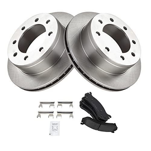 Image of TRQ Rear Ceramic Brake Pad and Rotor Set