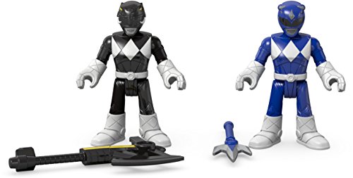 Fisher-Price Imaginext Power Rangers Blue Ranger & Black Ranger #TOP2