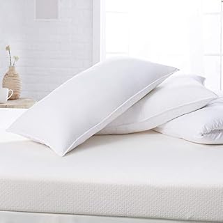 AmazonBasics Down Alternative Bed Pillows - Firm Density, King, 2-Pack