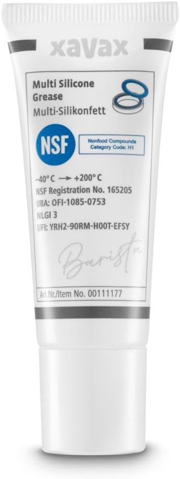 – Xavax OKS Multi Silicone Grease For the Care and Maintenance of Coffee Machines Food-Safe - Transparent, 20 g