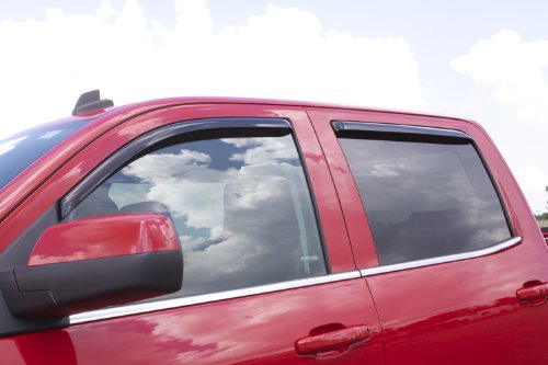 Lund 184536 Ventvisor Elite Side Window Defectors, 4-Piece Set For 2014-2018 Silverado & Sierra 1500; 2015-2018 Silverado & Sierra 2500 Hd, 3500 Hd | Fits Crew Cab #TOP1
