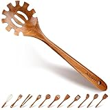 Wooden Pasta Fork, Spaghetti Spoon, Noodle Spaghetti Spoon Server,Wooden Strainer Slotted Spoon, Tea