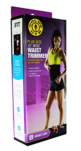 Waist Trainer And Trimmer Belt For Men & Women Plus-Size 10 Wide Adjustable Golds Gym Fitness Box Zumba Gym Bodybuilding Mma Cycling Running Jogging Exercise #TOP1