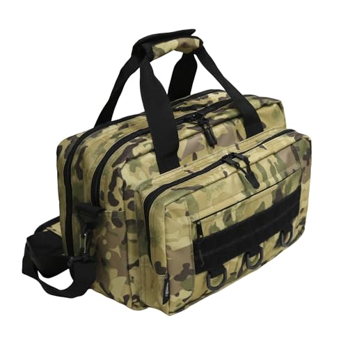 Gun Range Bag for Handguns 2-Firearm Pistol Case Camouflage