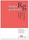 max zeitschrift sammler  Rechtsgeschichte. Zeitschrift des Max Planck-Instituts für Europäische Rechtsgeschichte: Band 10