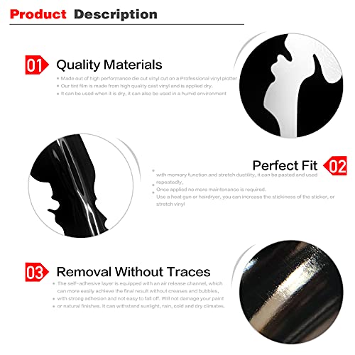 Iwannachange 2Pcs Monster Claw Marks Headlight Car Sticker Stripes Scratch Decal Vinyl For Sports Cars Suv Pickup Truck Window Motorcycles Ect(Black) #TOP1