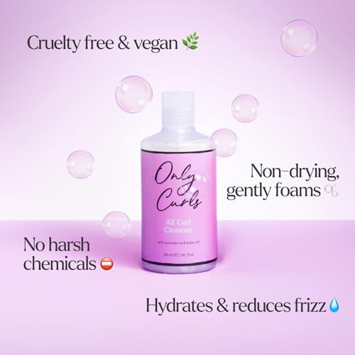Only Curls All Curl Cleanser, 300ml, Curly Hair Care Shampoo, Sulphate-free, Gentle Formula, Hydrated - Image 3