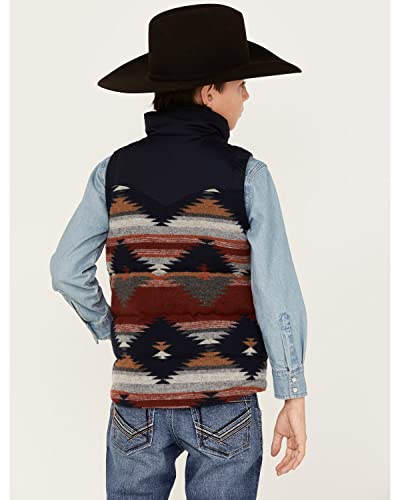 Cinch Boys' Southwestern Print Quilted Vest Blue XX-Large4