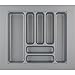 Produktbild Hettich 9194937 Besteckkasten Box Atira Orga Tray 440 Silbergrau, Maße (mm): L600xB520xH55, Besteckeinsatz variabel für Schubladen Organizer in der Küche