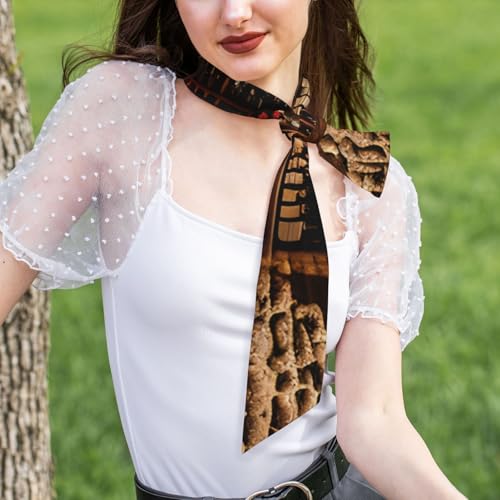 Red Wine Cellar Picture Print Women Head Scarf Neck Scarves Handbag Beach Bag Hand Band Necktie Hat Accessory ﻿4