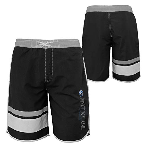 MLS Montreal Impact Youth Boys 8-20 Swim Trunk, Large (14-16), Black