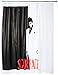 JPI Black White Red Scarface (Tony Montana) Shower Curtain with 12 Hooks Set