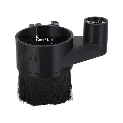 CNC-Fräser-Staubschutz, Kunststoffmaterial, 2,2 KW 80 Mm Spindelmotor-Staubsammler mit Abnehmbarer Bürste für Graviermaschine, Magnetische Absaugung, 37 Mm Staubanschluss,