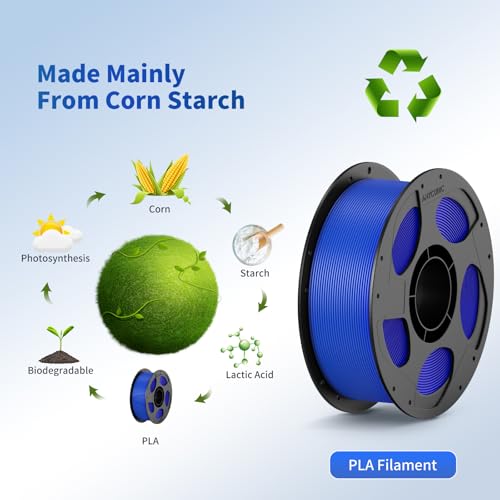 Image of ANYCUBIC PLA Filament 1.75mm Bundle, 3D Printing PLA Filament 1.75mm Dimensional Accuracy + /- 0.02mm, 1KG Reusable Spool (2.2 lbs), 4KG Black + White + Blue + Red