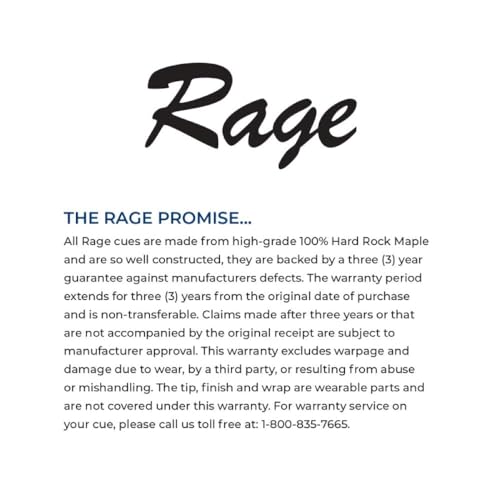 Taco de billar RAGE Heavy Hitter Jump Break 25oz 3 piezas miniatura 3