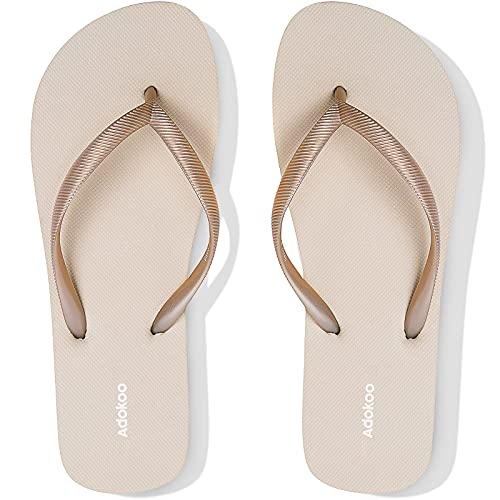 Womens Flip Flops Black Flip Flops Summer Beach Sandals Thong Style Comfortable Flip FlopsTaupeUS9