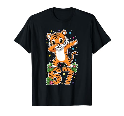 Dabbing Tiger 67 Funny Six Seven Gen Z Slang Meme Cute T-Shirt