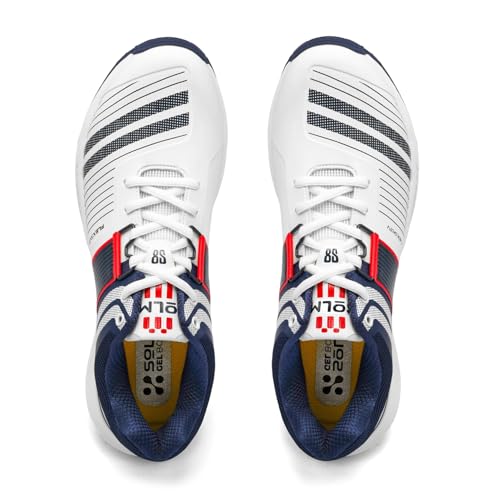 Image of SOLM8 S8 Cricket Shoes with Rubber Spikes - Performance Cleats for Men on Outdoor Turf /Grass, Featuring Wide Toe, Speed-Fit Lacing and New Gel Cushioned Insole