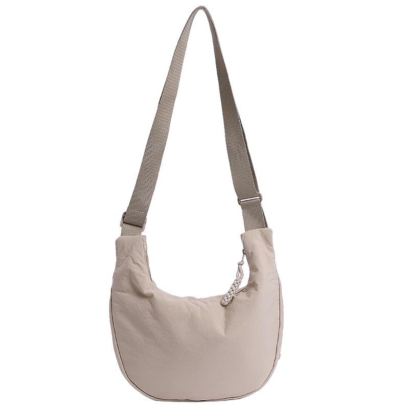 Waterproof Nylon Hobo Shoulder Bag for Women, Lightweight Dumpling Crossbody Purse with Sleek Design for Daily Casual Use