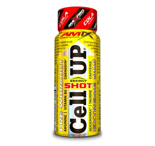 Miniatura 3 de Amix - Cellup Shot - Suplemento Alimenticio - Contiene Cafeína - Aumenta La Fuerza Y Congestión Muscular - Fórmula Pre-Entrenamiento - Nutrición Deportiva - Sabor A Cola - 20 Viales De 60 Ml