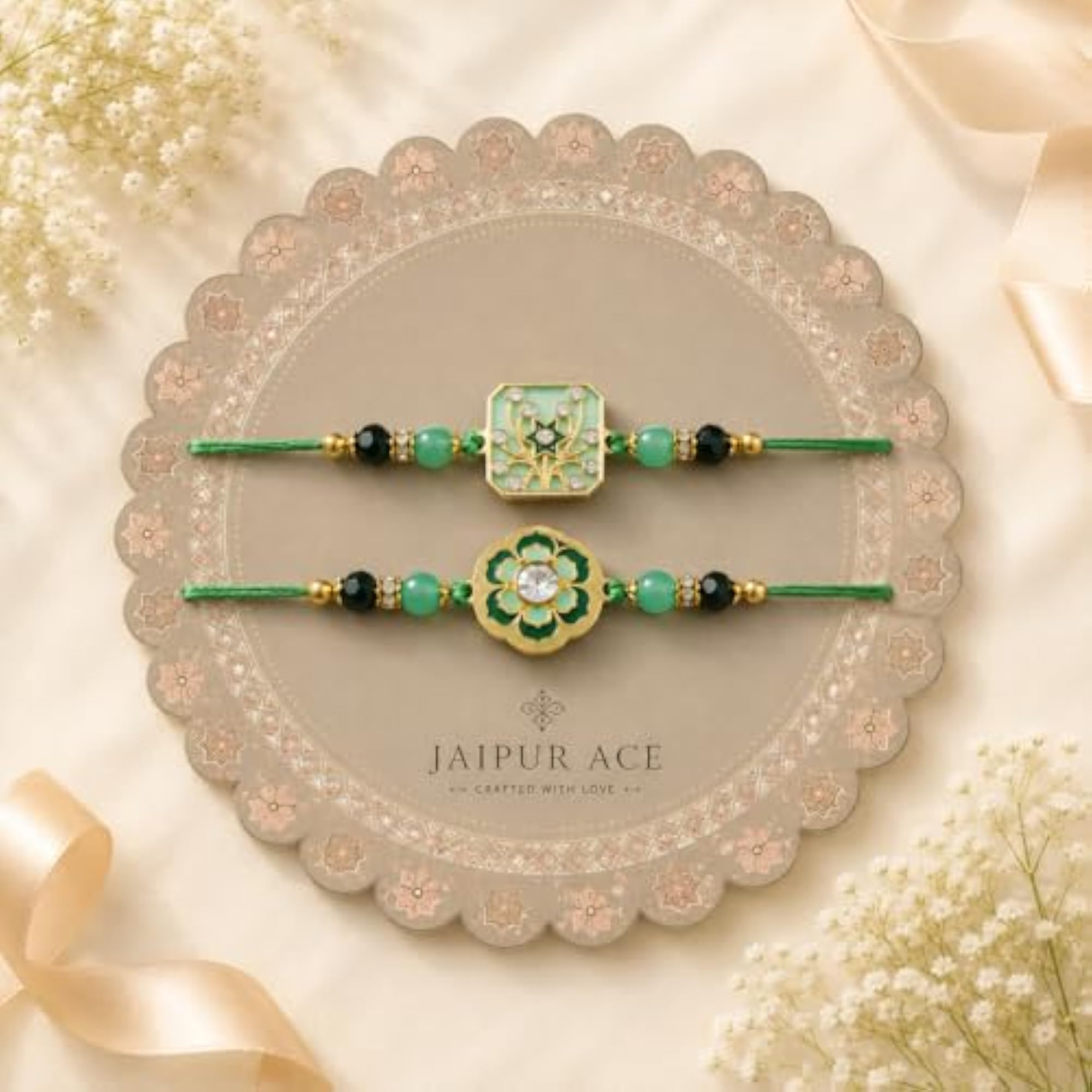 Premium Designer Rakhi Combo with Fridge Magnet, Rakshabandhan Gift Set