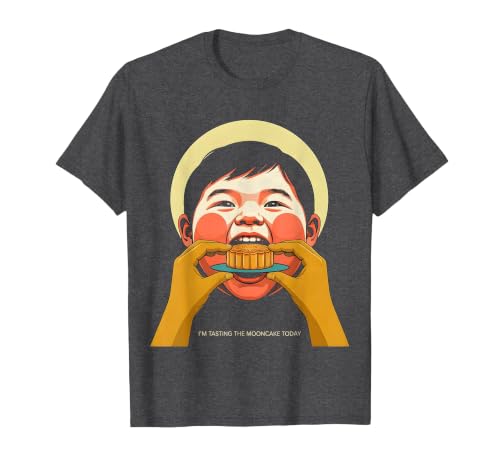 I'm Tasting The Mooncake Today Mid Autumn Festival Kids T-Shirt, Men, Dark Heather Grey, 3X-Large