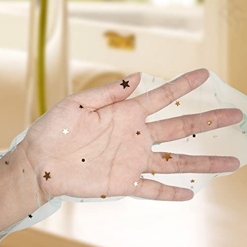 Benefeet Sox Womens Cute Mesh Lace Tulle Socks Girls Sheer See Through Slouch Socks Cool Transparent Novelty Decorated Loose Socks, 5 Pack-Shiny Stars Multicolor #TOP1