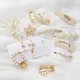 HBselect 15pcs Haarspangen Perlen gold Haarklammern Haarnadeln Haarschmuck für Damen Mädchen