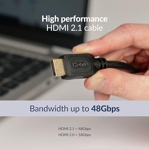 Pro Signal PSG3466-HDMI-2M 2m Ultra High-Speed 8K Certified HDMI 2.1 Cable - 60Hz, 48Gbps, Gold-Plated Connectors, Durable PVC, Black - Image 3