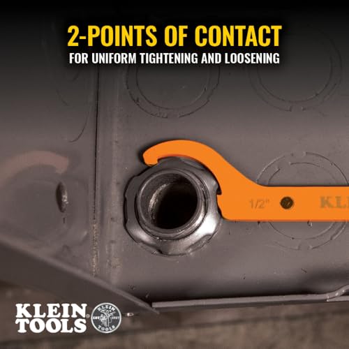 image for KLEIN TOOLS 50901R Conduit Locknut Wrench Set, 1/2, 3/4 and 1-Inch, St