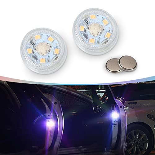 Jeseny 2 Pcs Universal Wireless Car Door Led Warning Light, Strobe Flashing Light Prompt Anti-Collision Signal Led Safety Light (Multicolored) #TOP30