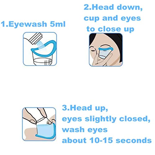 65 Pcs 5ml Disposable Eye Wash Cups Portable Plastic Measuring Cup Eye Flush Cleaning Cups - Thumbnail 3