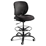 Safco Vue Office Chair, Heavy Duty Stool, 400 lbs Capacity, Ergonomic Mesh Back, 360 Swivel Seat, 5-Star Base, Big and Tall, Black