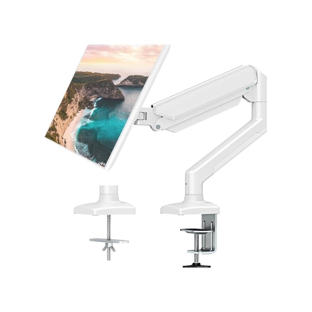 SaryEdge Height - Adjustable Monitor Stand Arm White computer monitor stand arm rotary telescopic desktop base desktop stand Wall -Mounted Monitor Stand Arm,